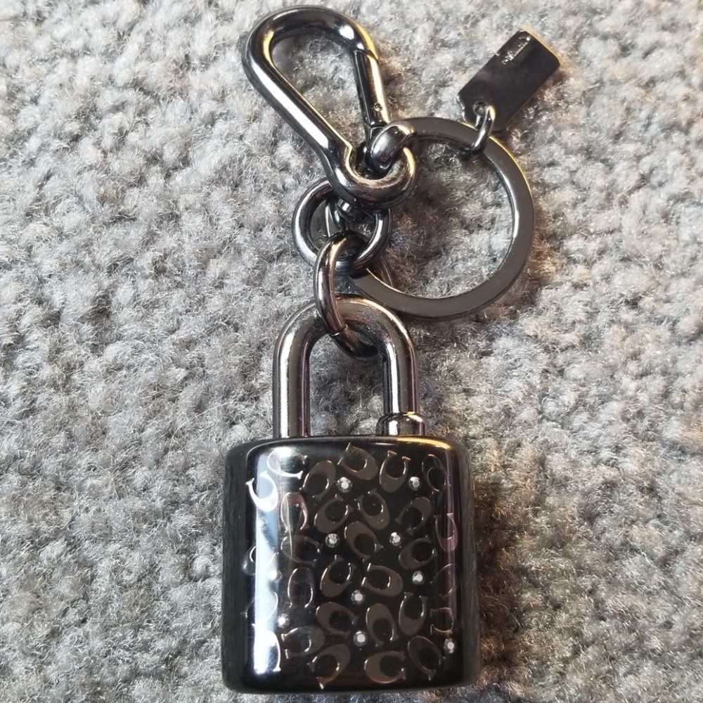 Coach C lock bag charm keyring